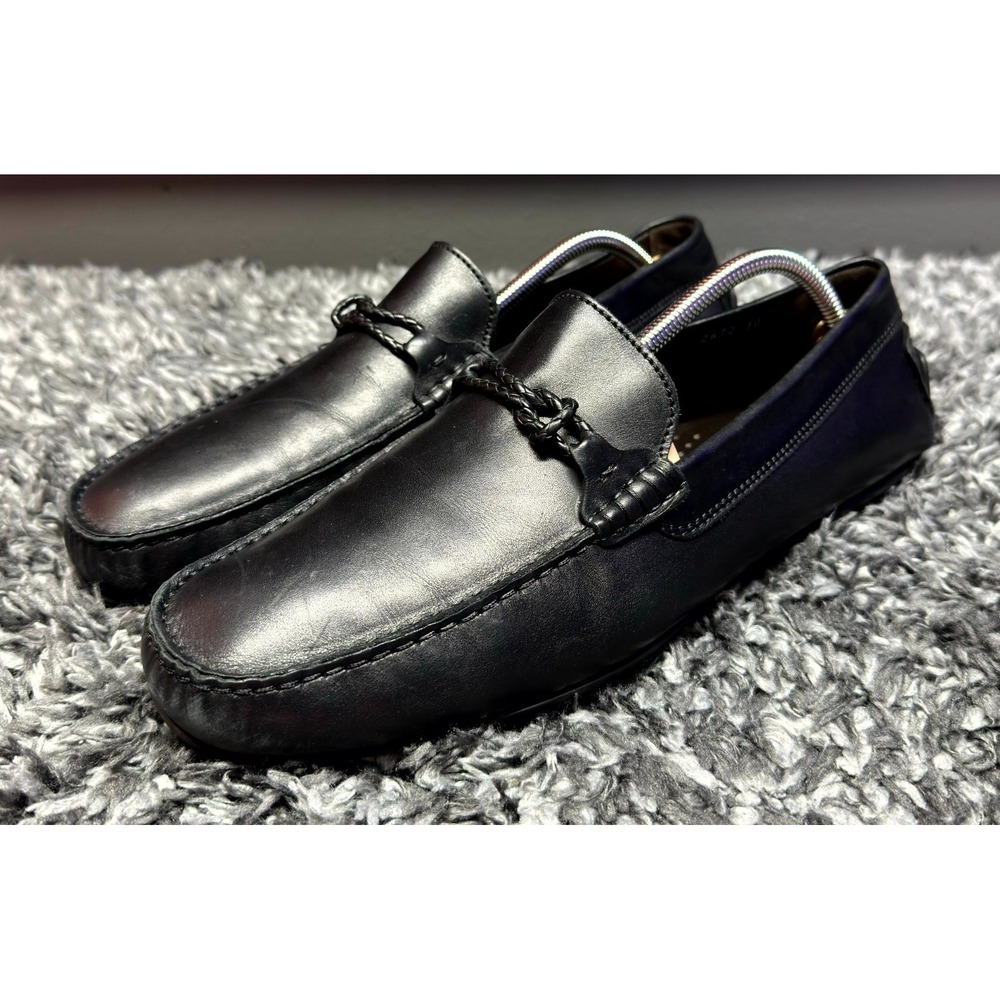 To Boot New York Loafers Mens Size 10 Black Anacapri Calf Leather Driving Italy